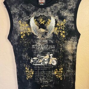 Harley-Davidson Black and Yellow Graphic Tank